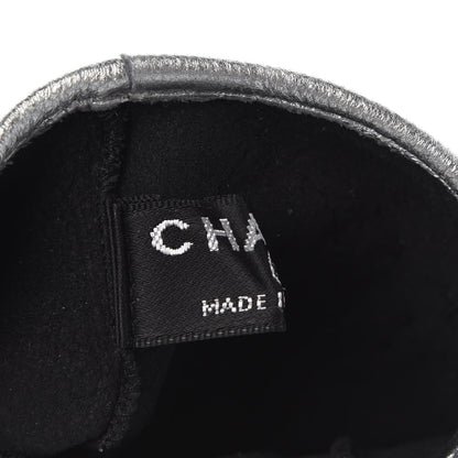 Chanel Lambskin Stitched Fingerless CC Embellished Gloves 7 Black 4 of 6