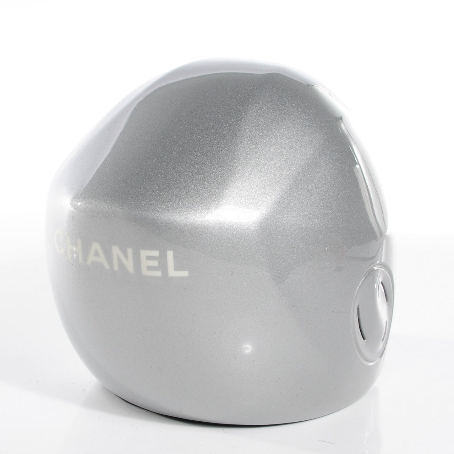 Metallic Ski Helmet Grey