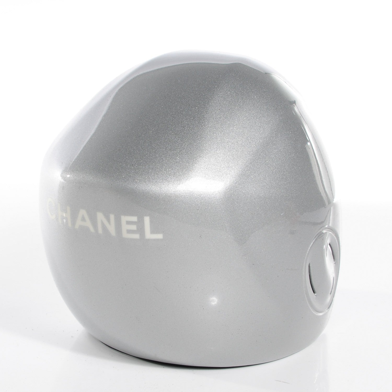 Chanel Metallic Ski Helmet Grey 4 of 9