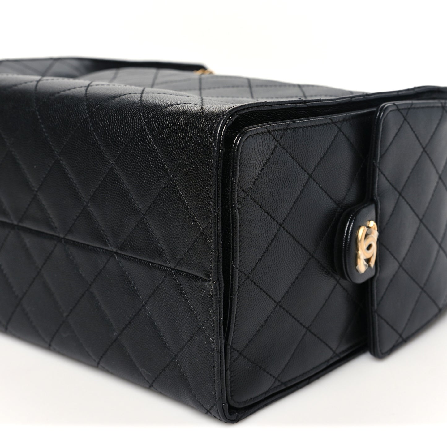 Caviar Quilted Medium Chanel 25 Handbag Black