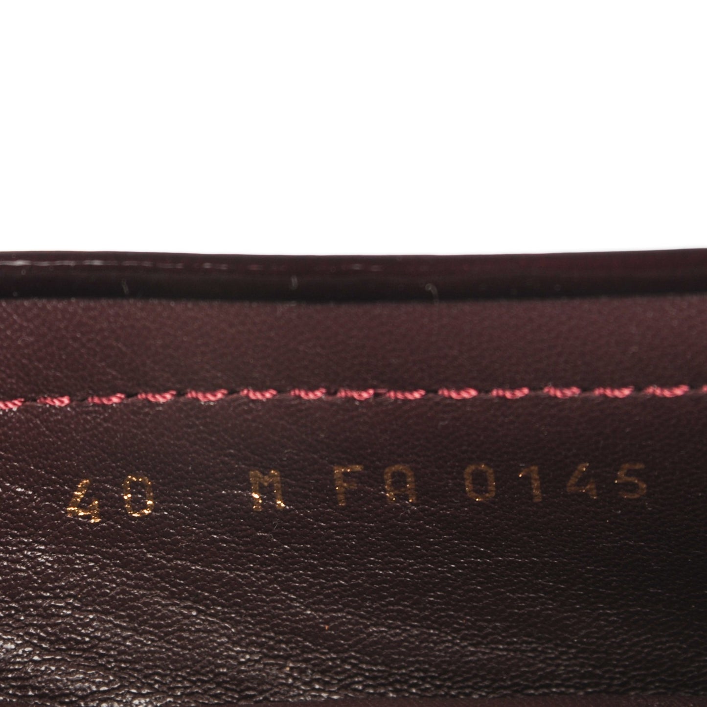 Patent Calfskin Oxford Loafers 40 Amarante