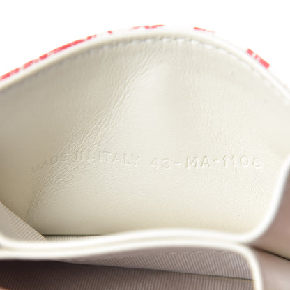 Christian Dior Calfskin Floral Print Lady Dior Gusseted Card Holder Latte Multicolor 8 of 9