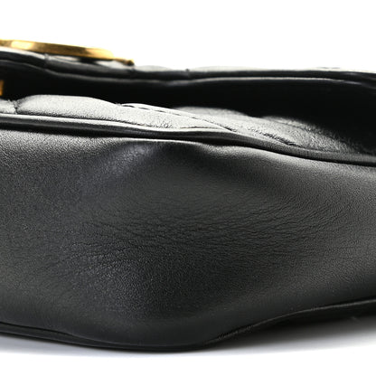 Gucci Calfskin Matelasse Super Mini GG Marmont Shoulder Bag Black 6 of 11