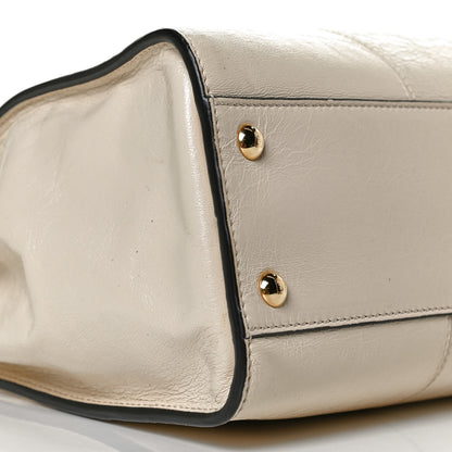 Fendi Agnello Old Shine Medium Peekaboo Iconic Satchel Camelia 17 of 31