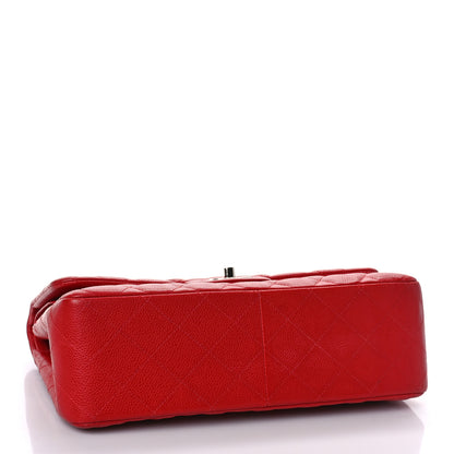 Chanel Caviar Quilted Jumbo Double Flap Red 4 of 10