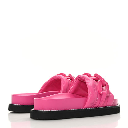 Louis Vuitton Calfskin Embossed Monogram Sunset Flat Comfort Mule 35 Rose Pop 4 of 8