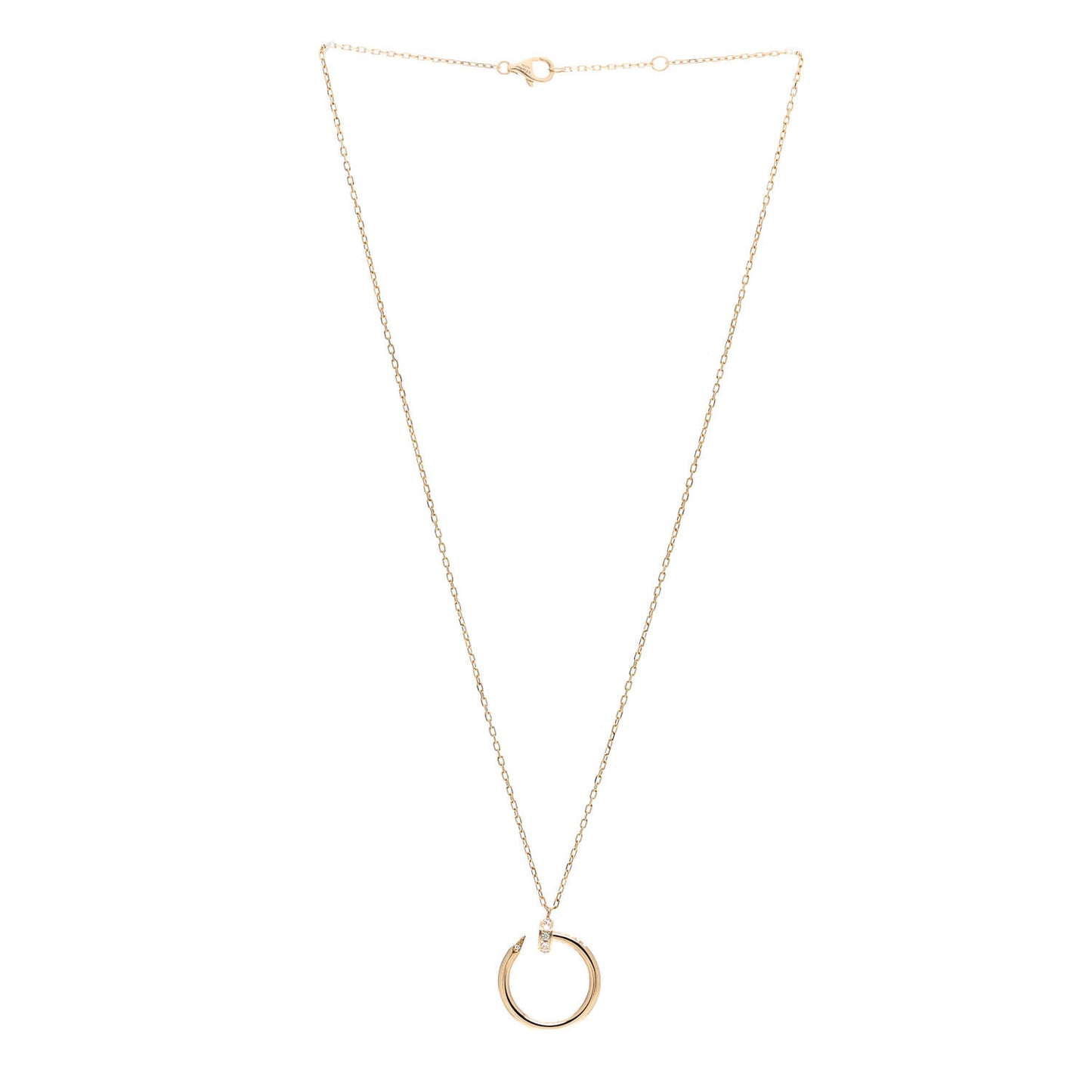 18K Yellow Gold Diamond Juste Un Clou Pendant Necklace