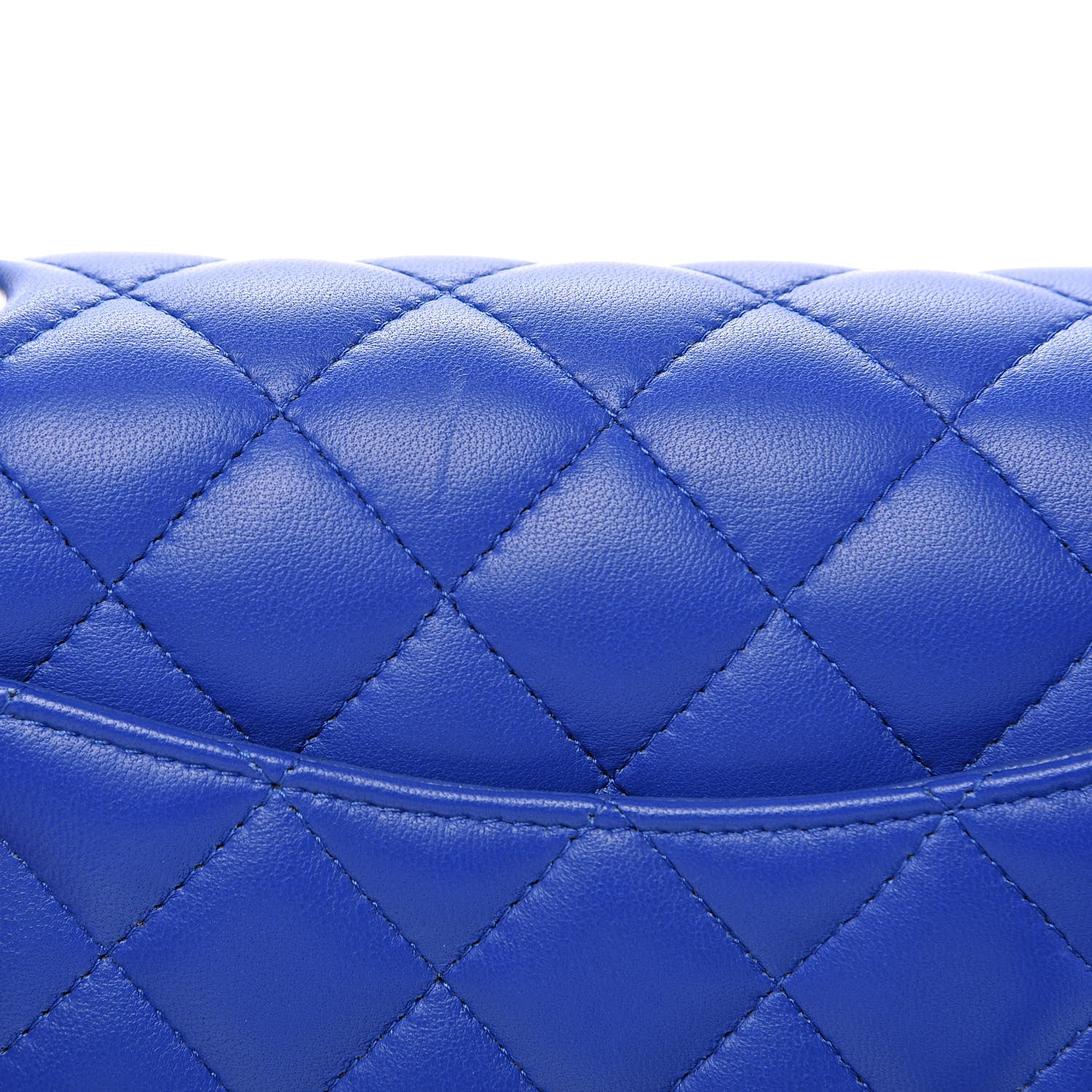 Chanel Lambskin Quilted Mini Rectangular Flap Royal Blue 11 of 12