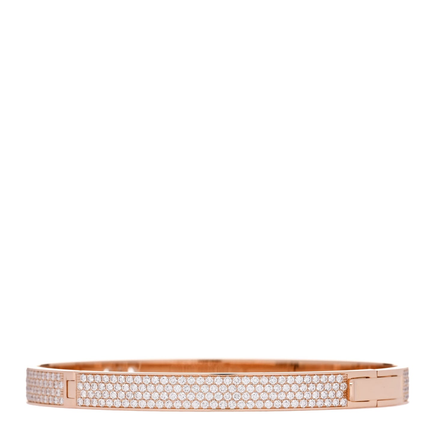 18K Rose Gold Pave Diamond H D'Ancre Bracelet SH