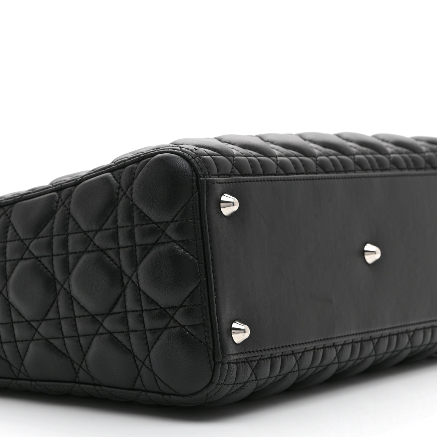 Lambskin Cannage Large Lady Dior Black