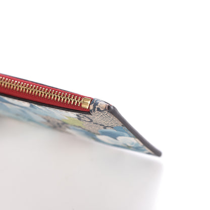 Gucci GG Supreme Monogram Blooms Coin Case Card Holder Beige Blue Navy Hibiscus Red 8 of 11