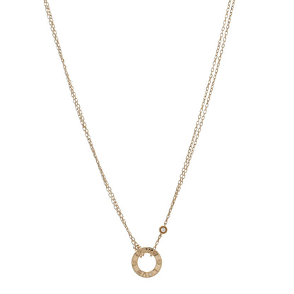Cartier 18K Yellow Gold 2 Diamond LOVE Necklace 1 of 4