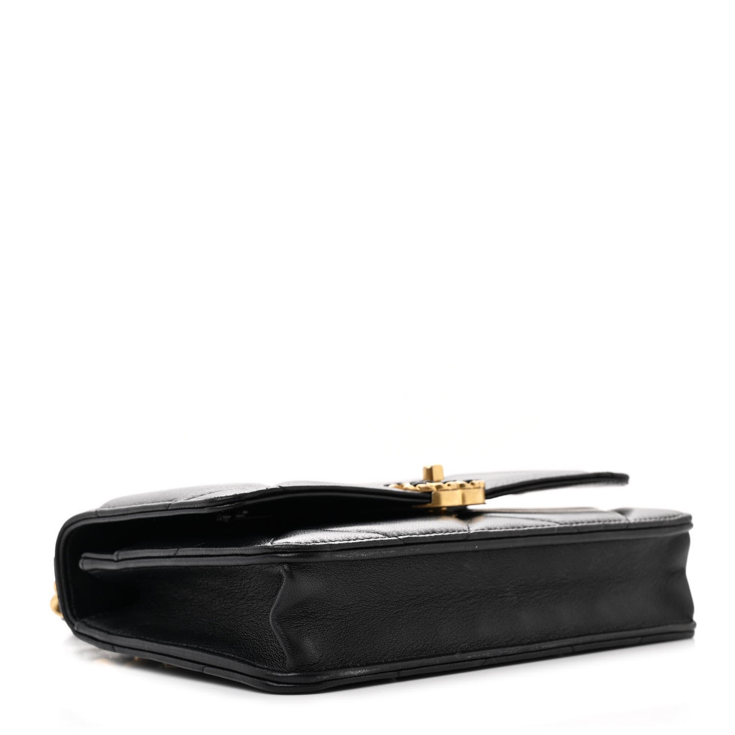 Chanel Lambskin Quilted Chanel 19 Wallet On Chain WOC Black 4 of 13