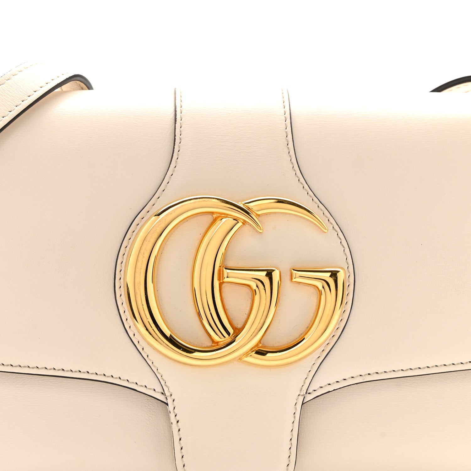 Gucci Calfskin Small Arli Flap Shoulder Bag Mystic White 9 of 14