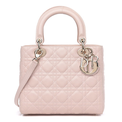 Christian Dior Lambskin Cannage Medium Lady Dior Light Pink 1 of 13