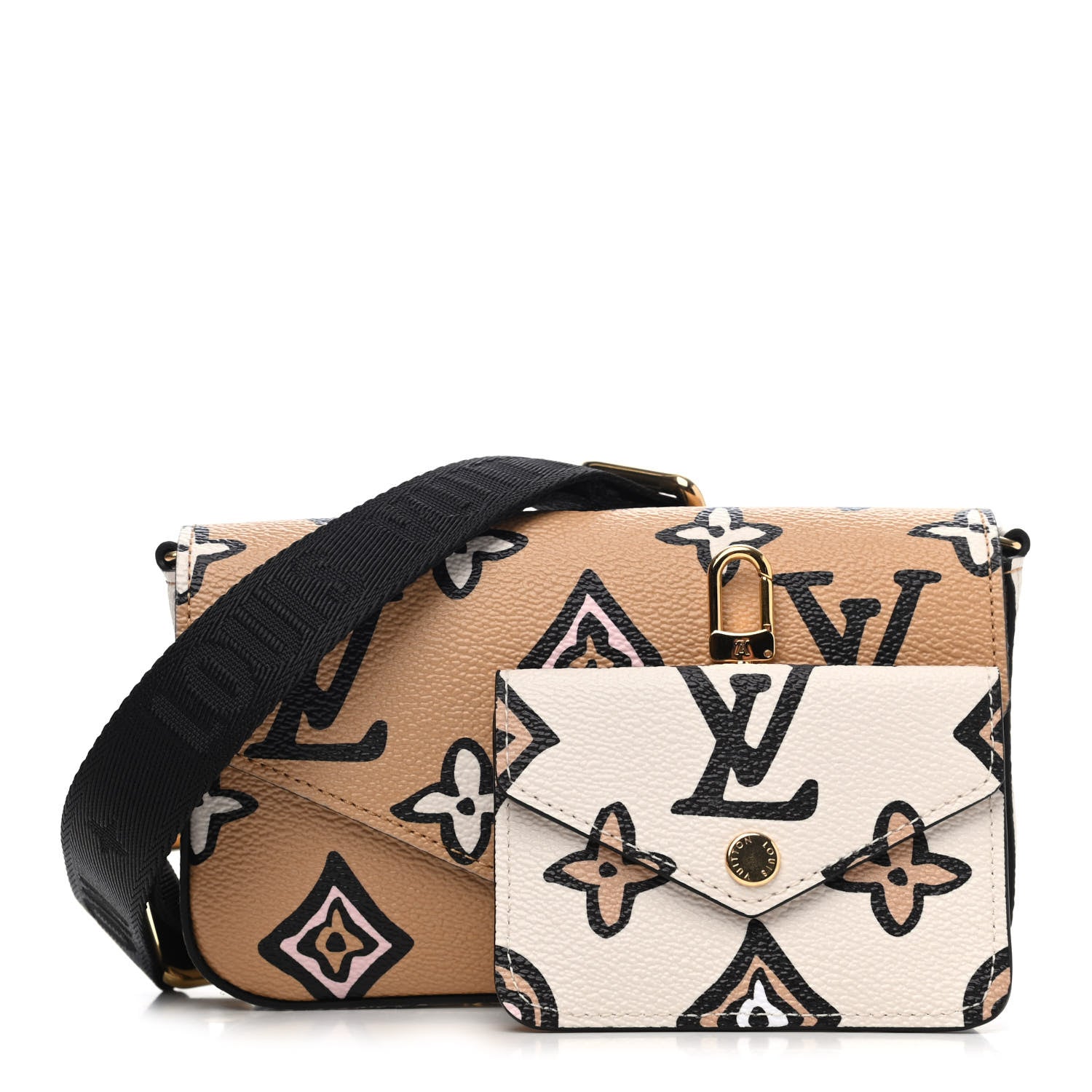 Louis Vuitton Monogram Wild At Heart Felicie Strap & Go Arizona Creme 1 of 4