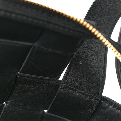 Bottega Veneta Lambskin Maxi Intrecciato Bowling Cassette Shoulder Bag Black 14 of 15