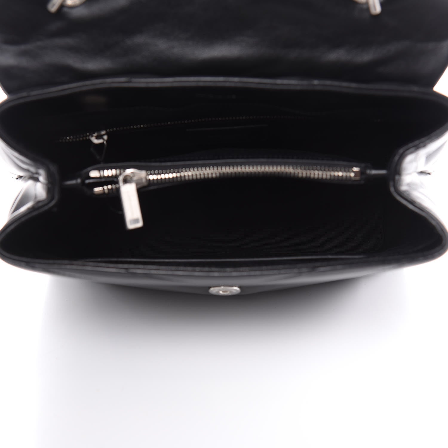 Saint Laurent Calfskin Y Quilted Monogram Medium Loulou Satchel Black 5 of 12