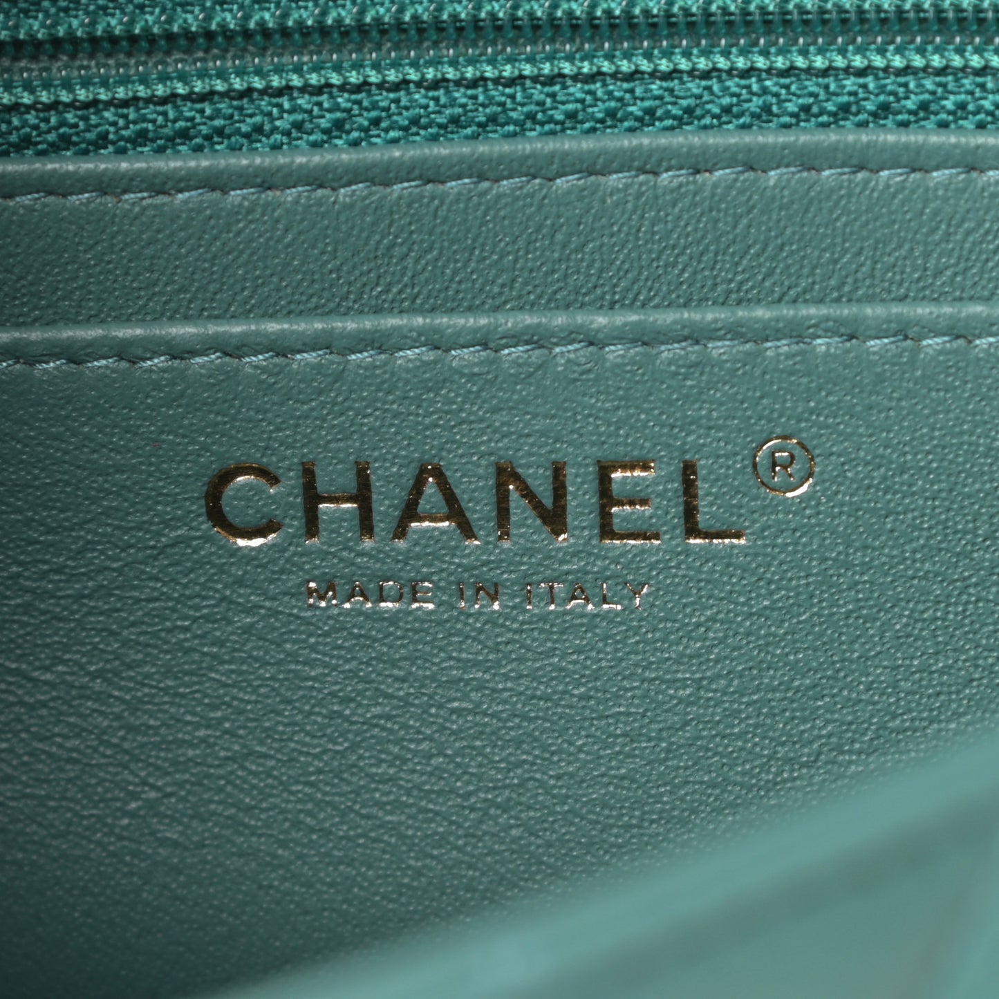 Lambskin Quilted Mini Rectangular Flap Green