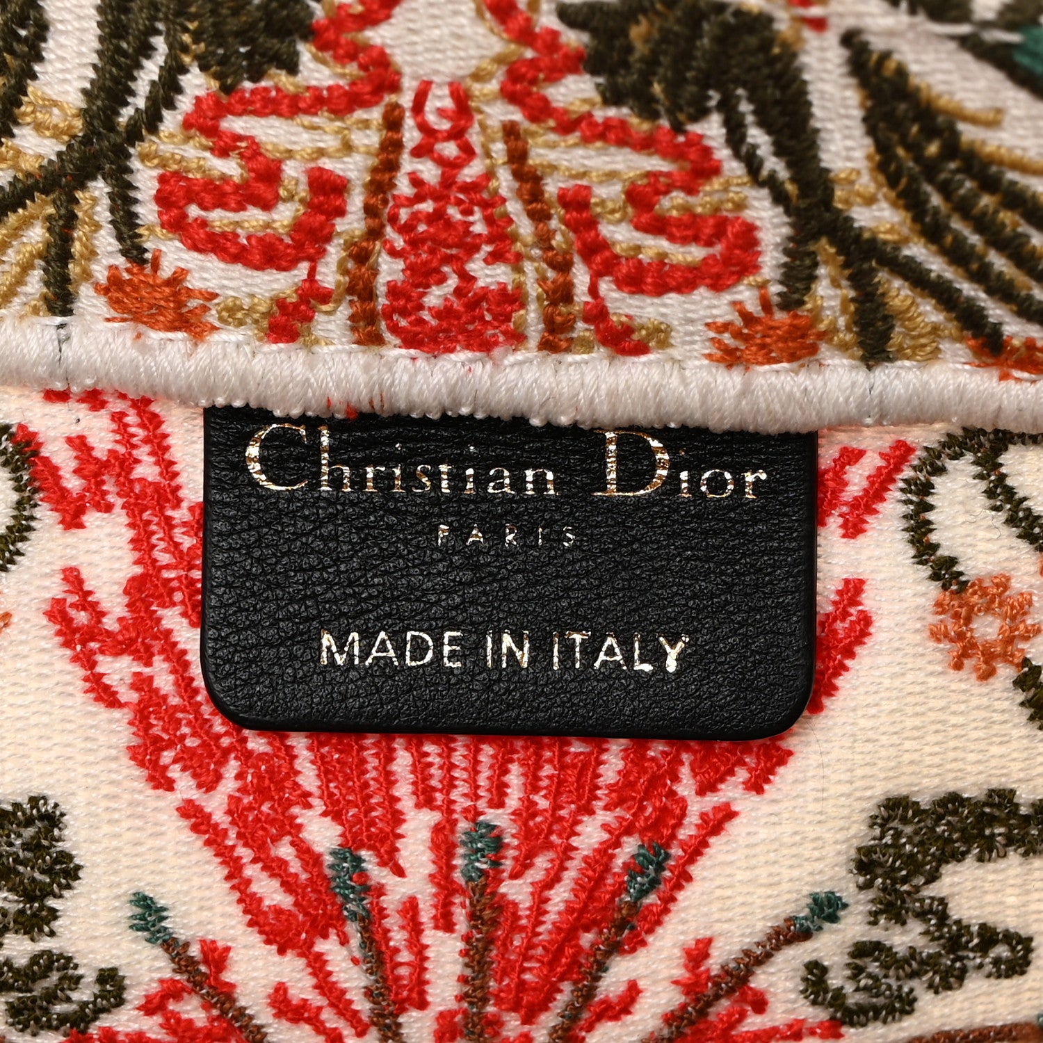 Christian Dior Canvas Embroidered Heart Lights Medium Book Tote Multicolor 6 of 10