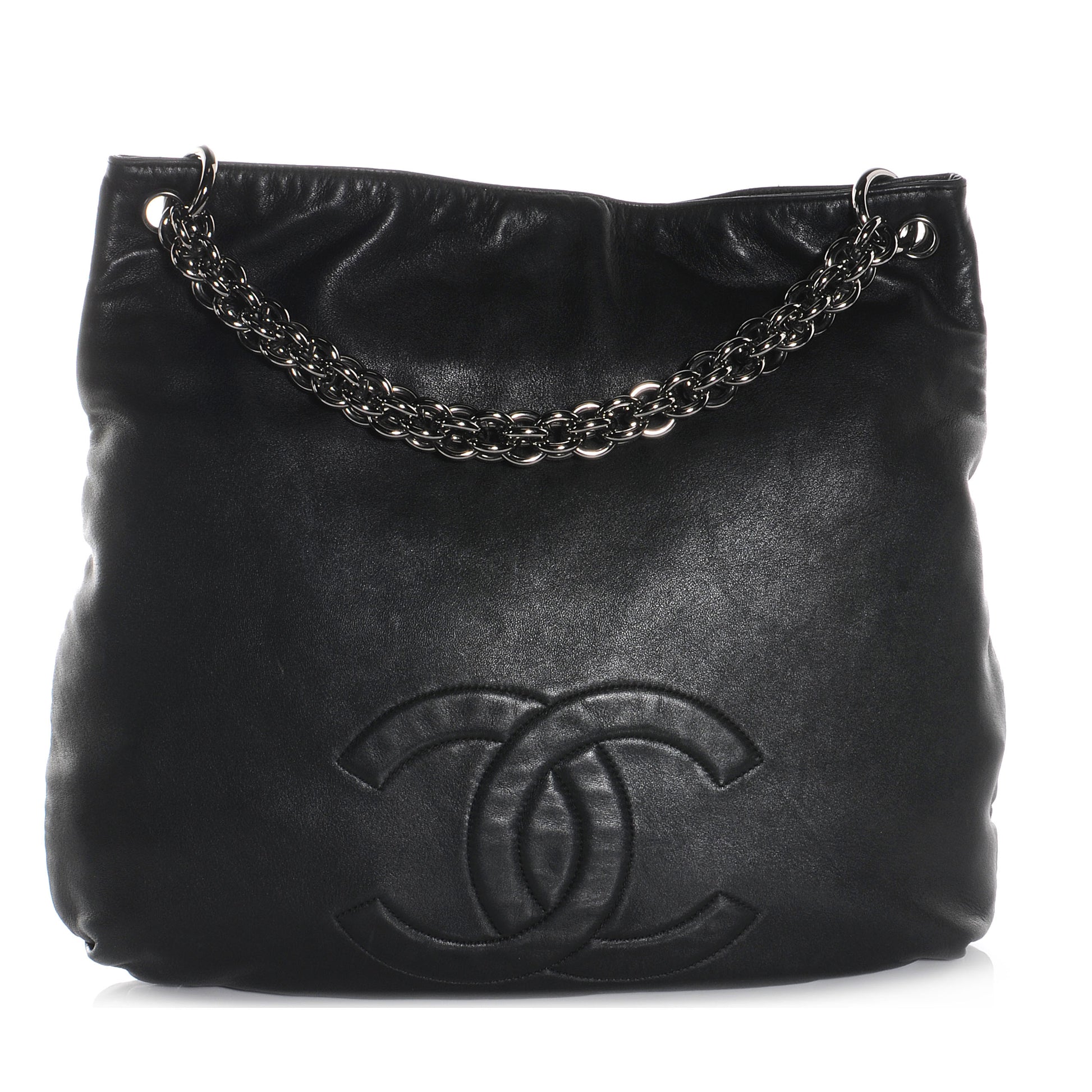 Chanel Lambskin Soft and Chain Large Hobo Black 1 of 7
