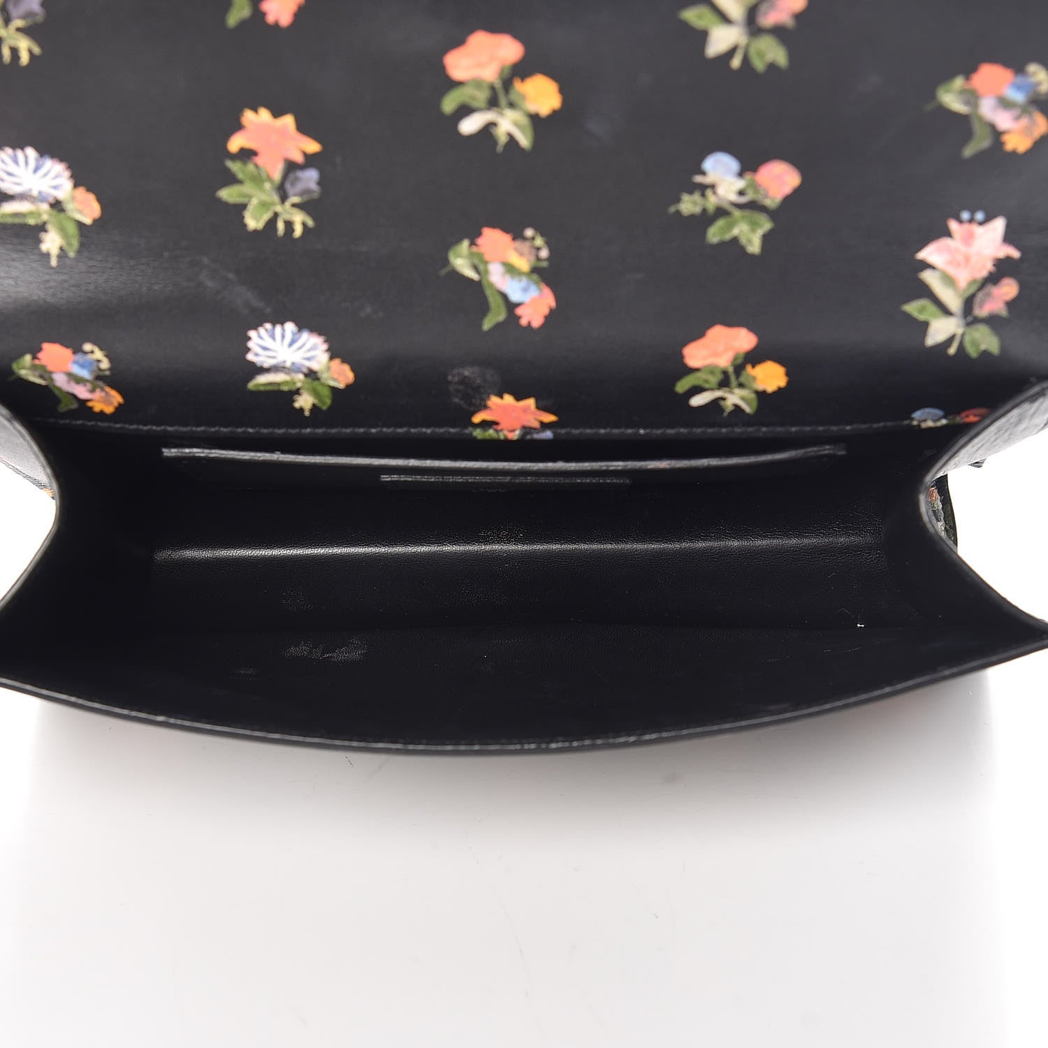 Saint Laurent Calfskin Prairie Flower Printed Small Monogram Clutch Black Multicolor 5 of 13