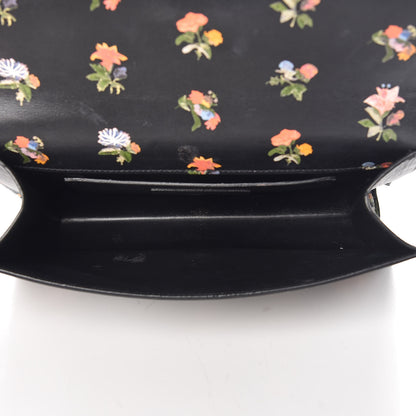 Saint Laurent Calfskin Prairie Flower Printed Small Monogram Clutch Black Multicolor 5 of 13