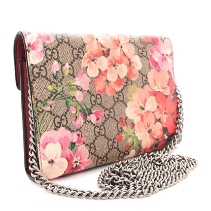 Gucci GG Supreme Monogram Blooms Mini Dionysus Chain Wallet Beige Multicolor Dry Rose 3 of 10