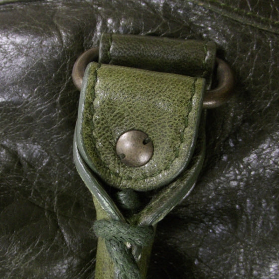 Chevre Classic Hardware Purse Olive