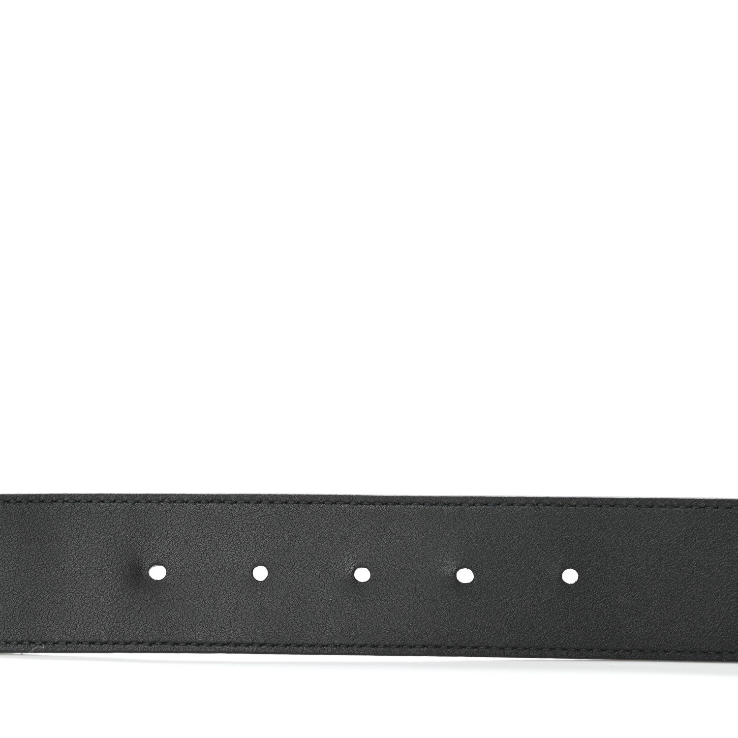 Gucci Textured Dollar Calfskin Nickel Double G 40mm Belt 70 28 Black 4 of 6
