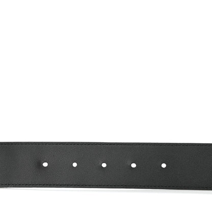 Gucci Textured Dollar Calfskin Nickel Double G 40mm Belt 70 28 Black 4 of 6