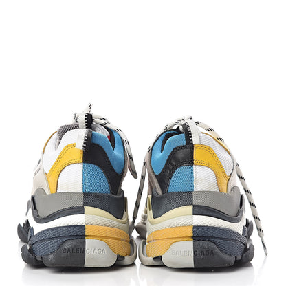 Balenciaga Fabric Mesh Half & Half Colorways Mens Triple S Sneakers 39 Grey Blue Rouge Jaune Black 9 of 10