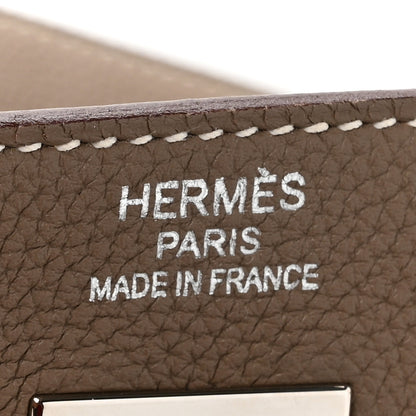 Hermes Togo Kelly Retourne 35 Etoupe 6 of 18