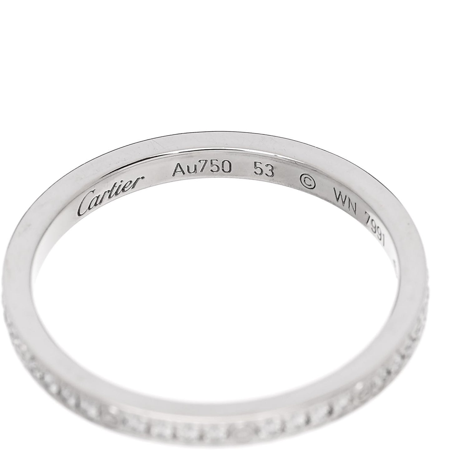 18K White Gold Diamond Ceramic LOVE Ring Set 53 6.25