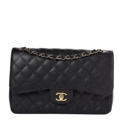 Chanel Caviar Quilted Jumbo Double Flap Black 1 of 7