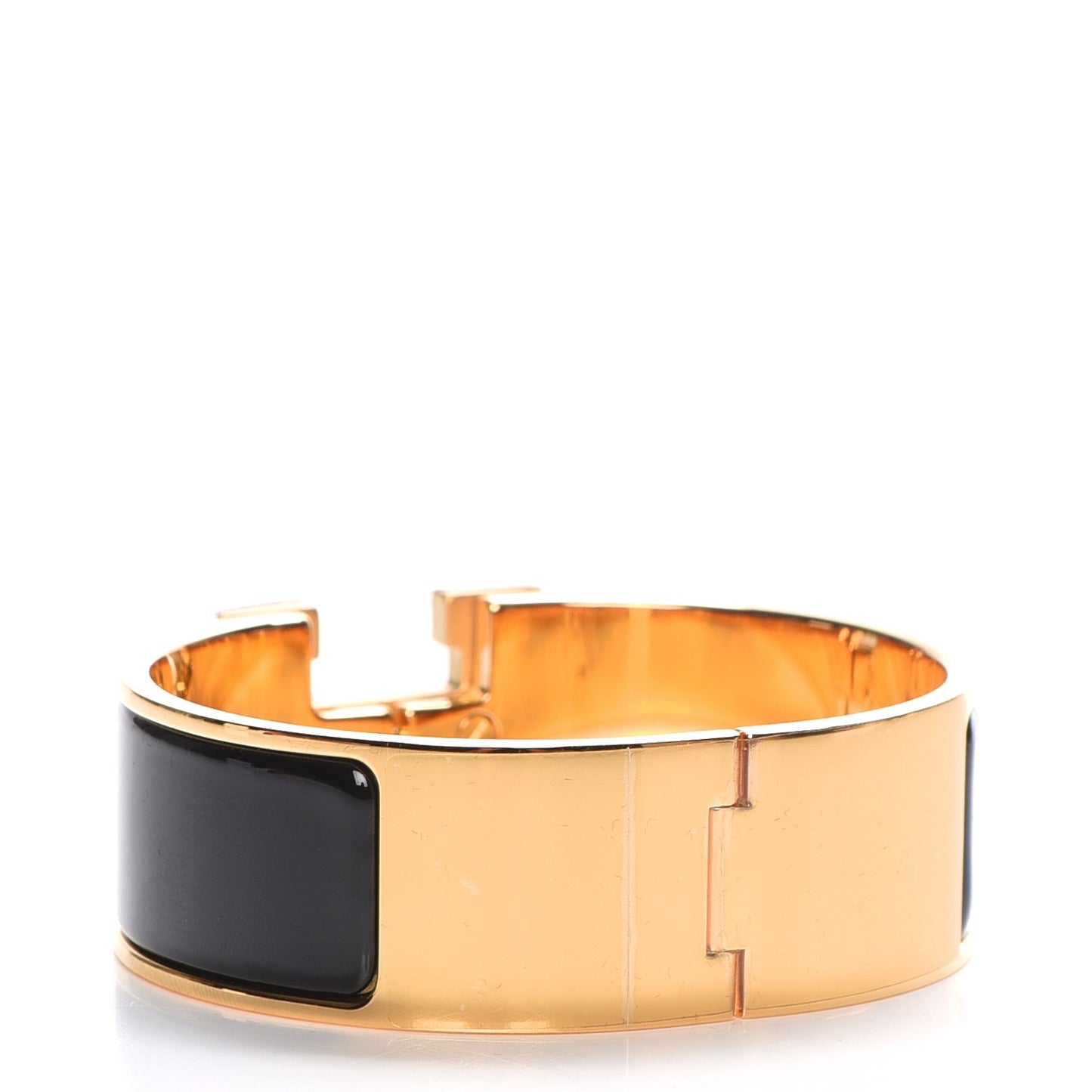 Enamel Wide Clic Clac H Bracelet PM Black