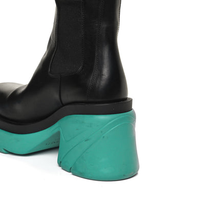 Bottega Veneta Calfskin The Flash High Chelsea Boots 38 Black Neptune 14 of 14