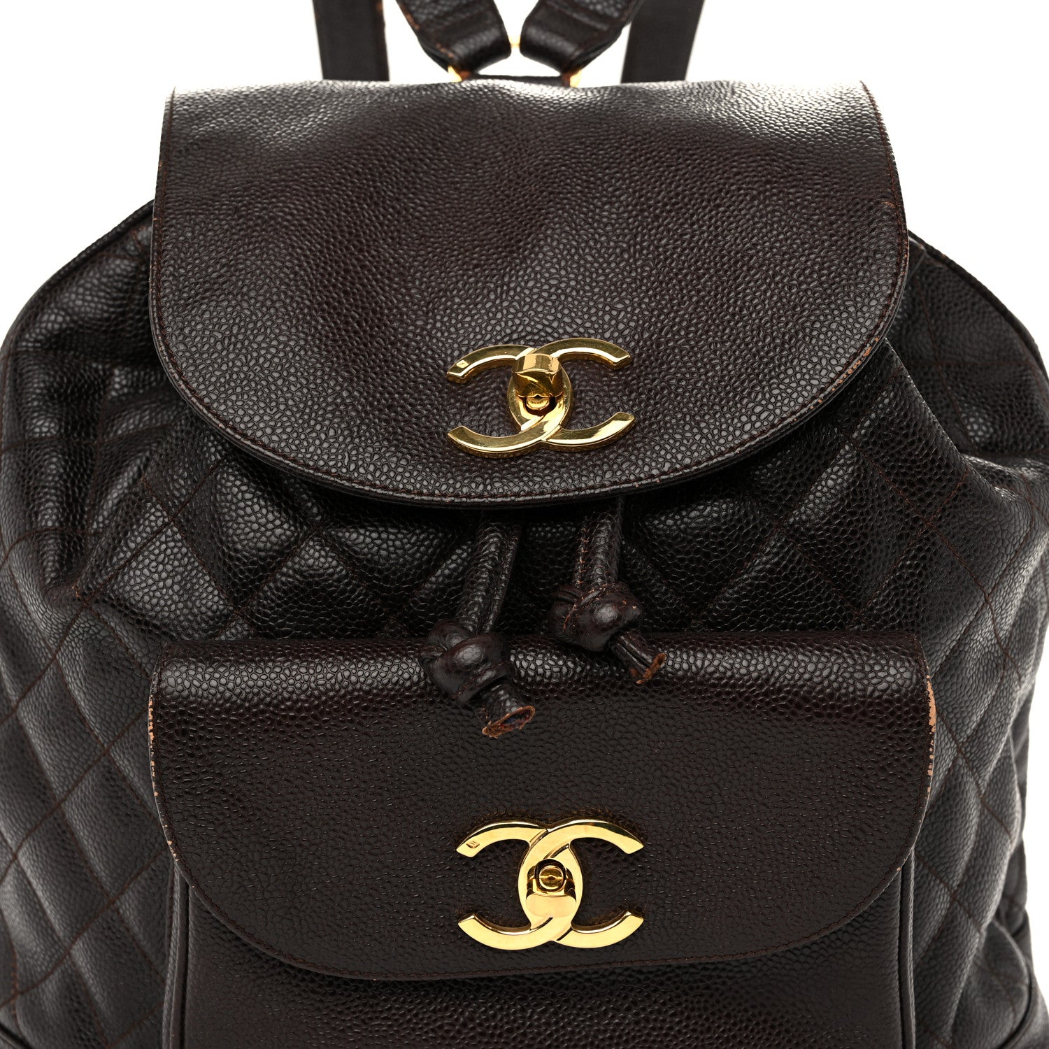 Chanel Caviar Quilted CC Backpack Brown 8 of 14