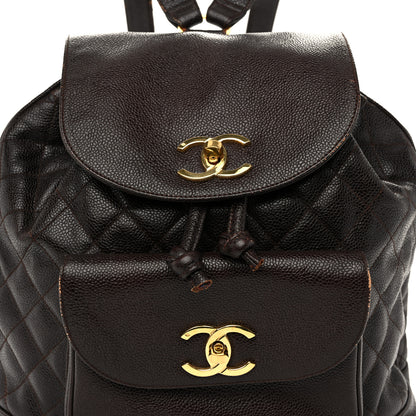 Chanel Caviar Quilted CC Backpack Brown 8 of 14