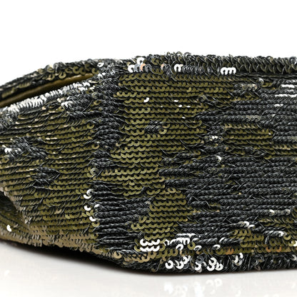 Chanel Sequin Coco Cuba Medium Single Flap Khaki 8 of 9