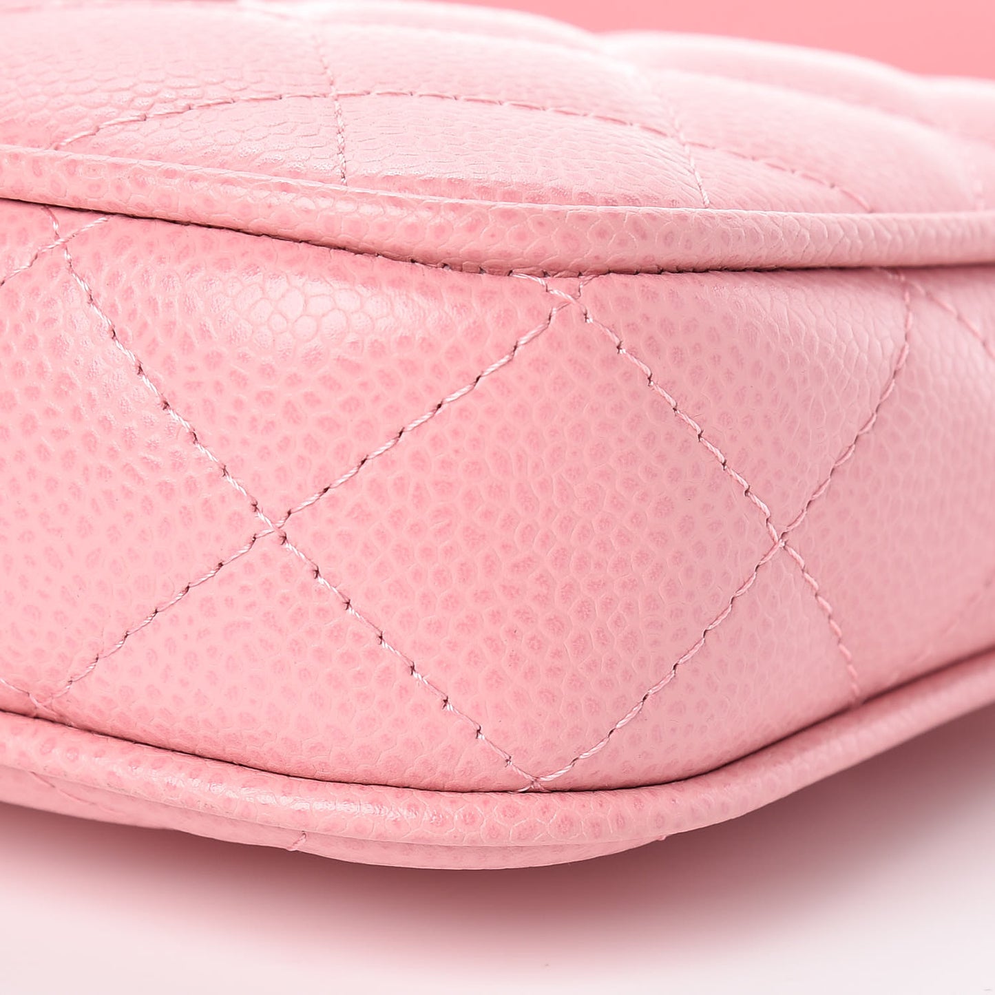 Caviar Quilted Pochette Pink