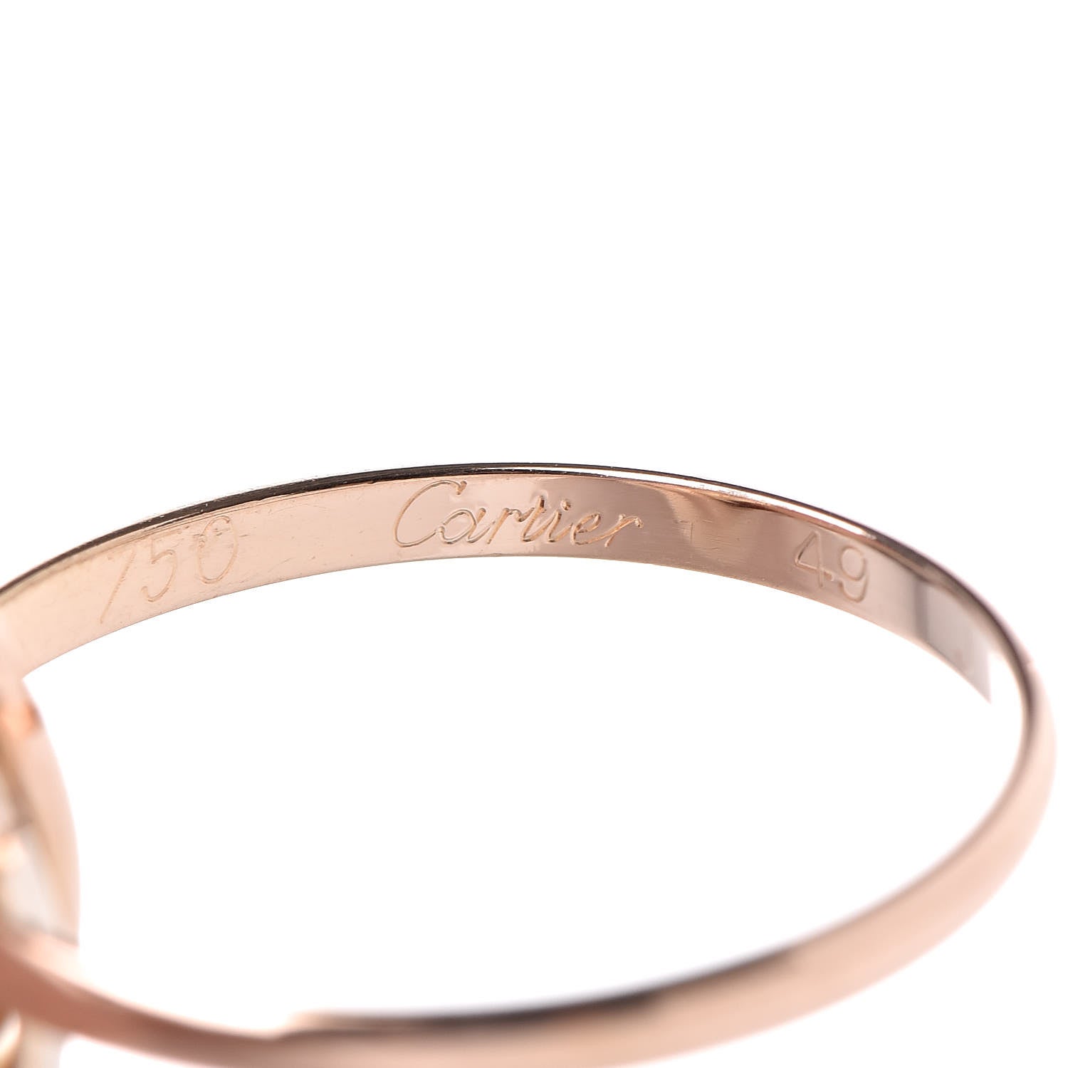 Cartier 18K Pink Yellow White Gold 7 Band Trinity Ring 49 4.75 5 of 7