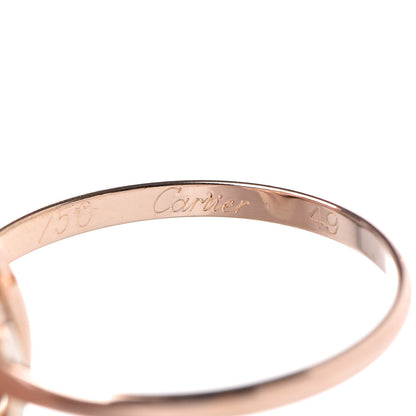 Cartier 18K Pink Yellow White Gold 7 Band Trinity Ring 49 4.75 5 of 7