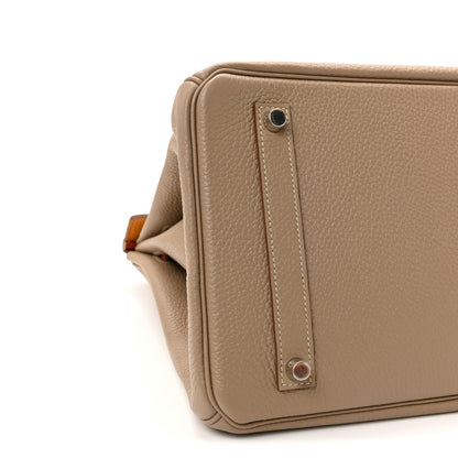 Hermes Taurillon Clemence Swift Tri-Color Birkin 35 Sanguine Gris Tourterelle Moutarde 9 of 11