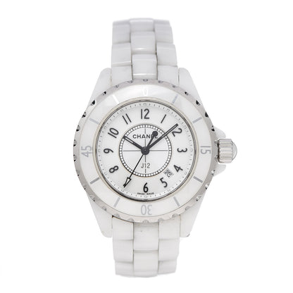 Chanel Stainless Steel Ceramic 33mm J12 Quartz Watch White 1 of 7