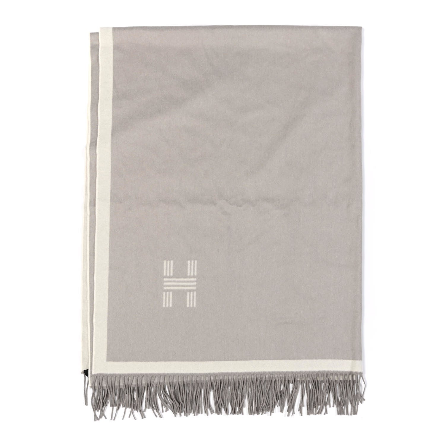 Hermes Cashmere Neoreverso Blanket Galet 1 of 3