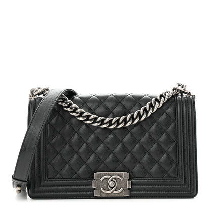 Chanel Caviar Quilted Medium Boy Flap Black 1 of 11