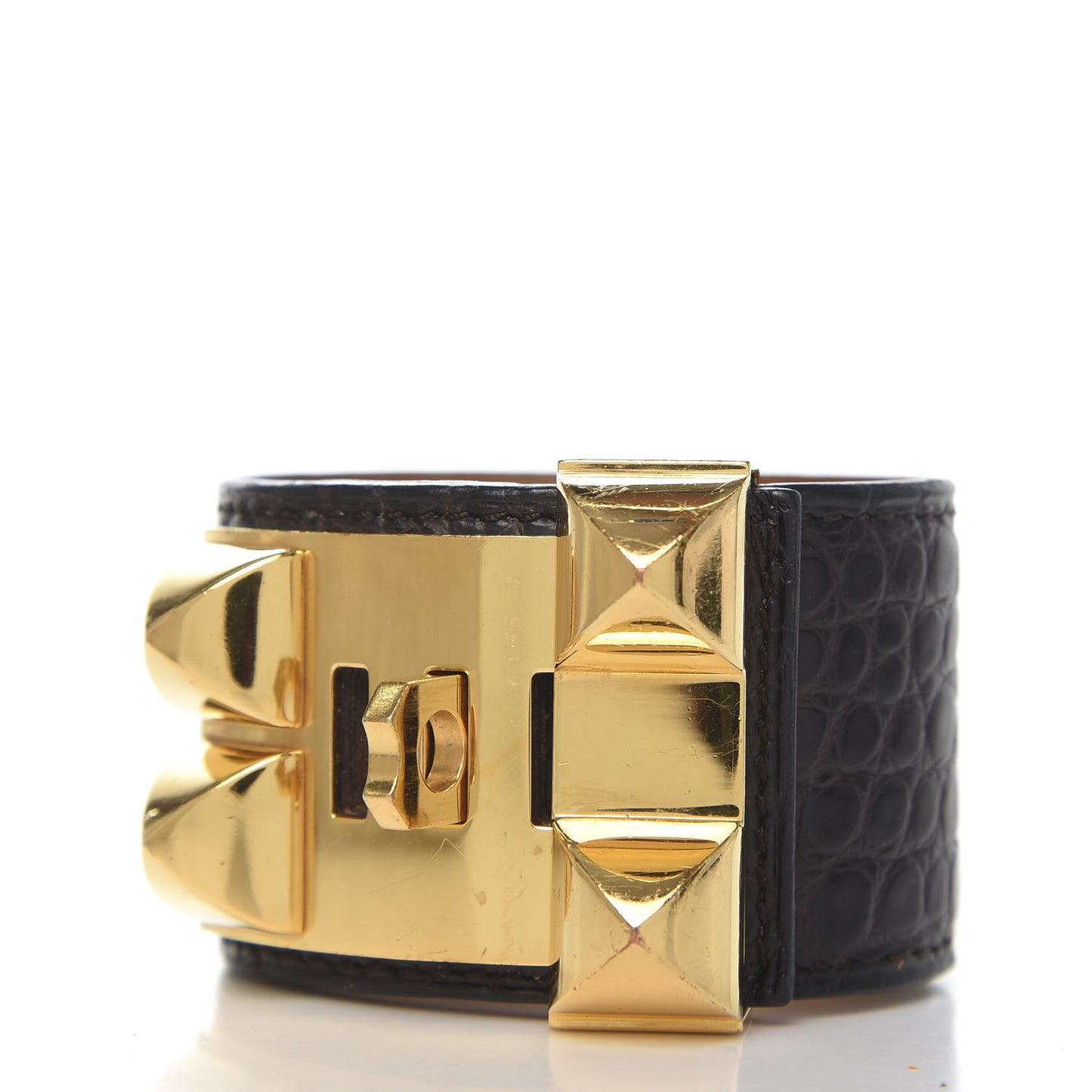 Matte Alligator Collier De Chien CDC Bracelet Ebene