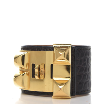 Hermes Matte Alligator Collier De Chien CDC Bracelet Ebene 3 of 9