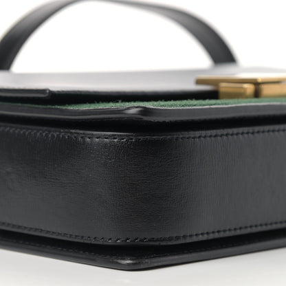Saint Laurent Smooth Calfskin Suede Medium Bellechasse Black Dark Green 8 of 11